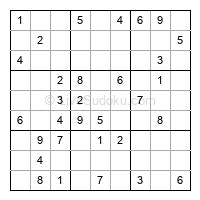 Play easy daily sudoku number 152552