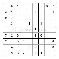 Play easy daily sudoku number 188042