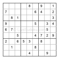 Play easy daily sudoku number 188772