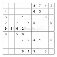 Play easy daily sudoku number 2516