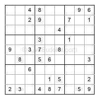 Play easy daily sudoku number 270157