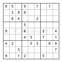 Play easy daily sudoku number 275697