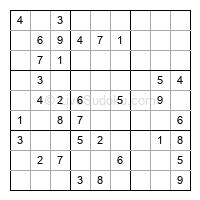 Play easy daily sudoku number 293274