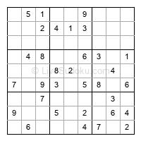 Play easy daily sudoku number 299750