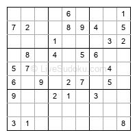 Play easy daily sudoku number 300127