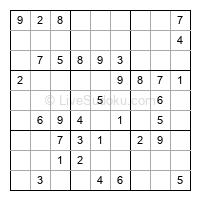 Play easy daily sudoku number 303734