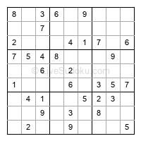 Play easy daily sudoku number 304835
