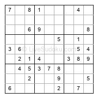 Play easy daily sudoku number 332696