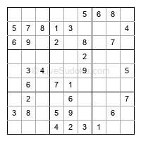 Play easy daily sudoku number 341707