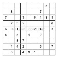 Play easy daily sudoku number 342877