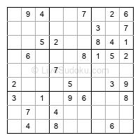 Play easy daily sudoku number 347069