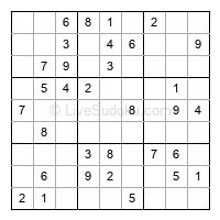 Play easy daily sudoku number 36552