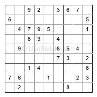 Play easy daily sudoku number 370200