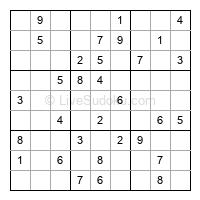 Play easy daily sudoku number 382211