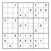 Play easy daily sudoku number 38418