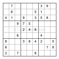 Play easy daily sudoku number 390062