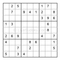 Play easy daily sudoku number 42506