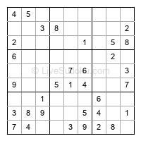 Play easy daily sudoku number 43060