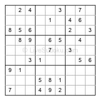 Play easy daily sudoku number 443334