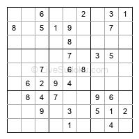 Play easy daily sudoku number 444250