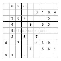 Play easy daily sudoku number 460437