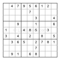 Play easy daily sudoku number 475808