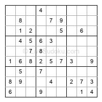 Play easy daily sudoku number 486103