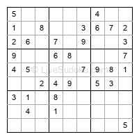 Play easy daily sudoku number 486884