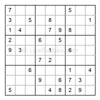 Play easy daily sudoku number 494801