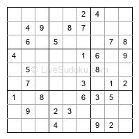 Play easy daily sudoku number 496162