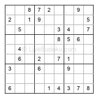 Play easy daily sudoku number 49725