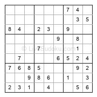 Play easy daily sudoku number 6627