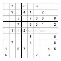 Play easy daily sudoku number 79624