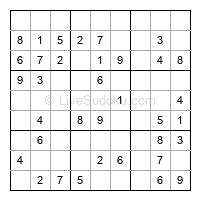 Play easy daily sudoku number 98988