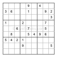 Play evil daily sudoku number 1521054