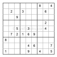 Play evil daily sudoku number 1598301