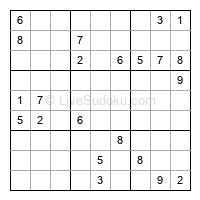 Play evil daily sudoku number 1606816