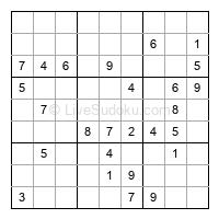 Play evil daily sudoku number 1743100