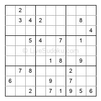 Play evil daily sudoku number 1809628