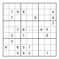 Play hard daily sudoku number 1050427