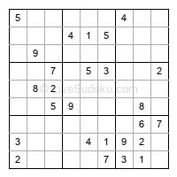 Play hard daily sudoku number 1173401