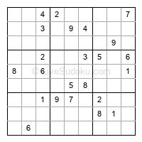Play hard daily sudoku number 1191000