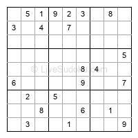 Play hard daily sudoku number 1193534