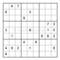 Play hard daily sudoku number 1232704