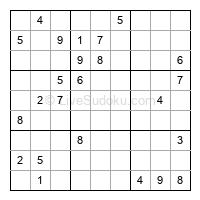 Play hard daily sudoku number 1260557