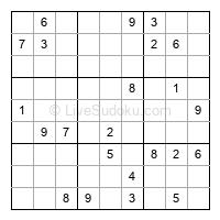 Play hard daily sudoku number 1265301