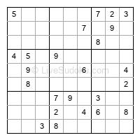 Play hard daily sudoku number 1278588