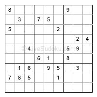 Play hard daily sudoku number 1291053