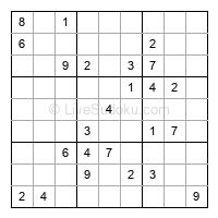 Play hard daily sudoku number 1303946