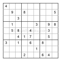 Play hard daily sudoku number 1308307